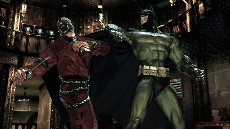 Illustration for article titled See Batman Battle Evil Muscle Clowns In Arkham Asylum